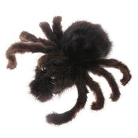 Фото мягкая игрушка паук из натурального меха норки мамба темно-коричневый Holich Toys в разных ракурса