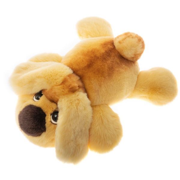 Мягкая игрушка собака из натурального меха Вилли желтый картинка